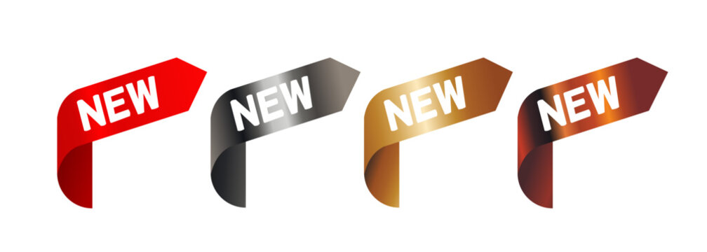set of labels new - vector illustration