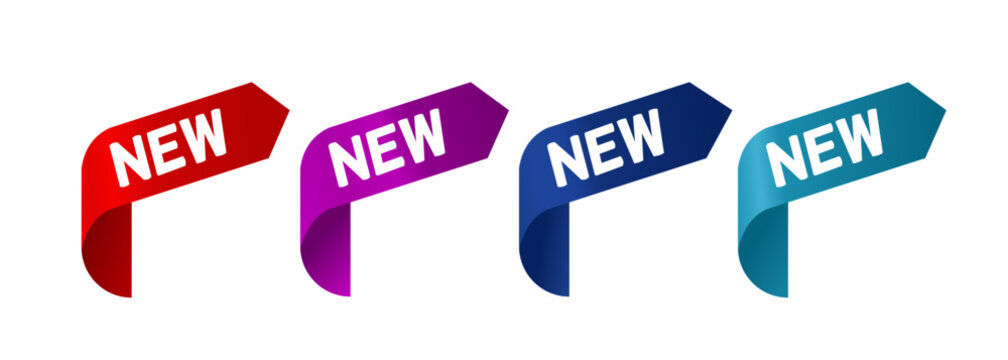 set of labels new - vector illustration