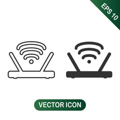 Wi-Fi Router Connectivity Icons Wireless Network Signal Symbol Set