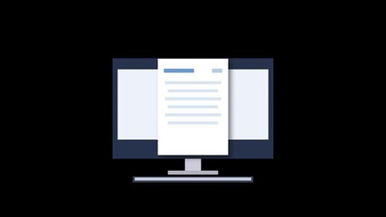 A vibrant animated portrayal of efficient digital document processing online submission and successful approval - Powered by Adobe