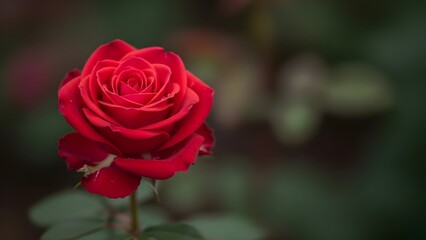 red rose, rose flower, blooming rose, red flower, rose garden, beautiful rose, romantic flower, love symbol, rose petals, fresh rose, floral background, nature, garden flower, single rose, red rose bu
