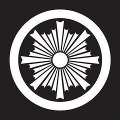 日本の伝統的家紋「日紋」のデータ画像