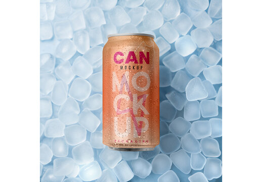 Can on Ice Mockup