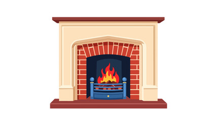 Cozy fireplace with a warm burning fire, creating a welcoming and inviting ambiance