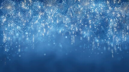 Blue Fireworks Celebration Background for Festive Designs