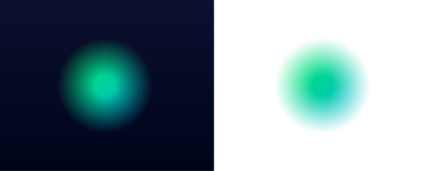 Gradient blurred mesh in green tones forms abstract fluid shapes. Soft glow highlights dynamic motion effect. Perfect for modern digital design and art projects. © Extrastock