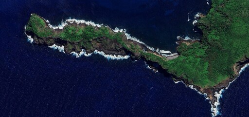 Aerial View of Fernando de Noronha Archipelago Tropical Coastline