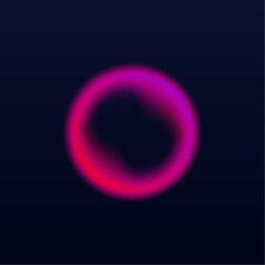 Naklejka premium Vivid fluid circle gradient shapes with translucent edges float dynamically. Soft neon highlights enhance depth and modern style. Perfect for trendy digital backgrounds, vector art, and UI.
