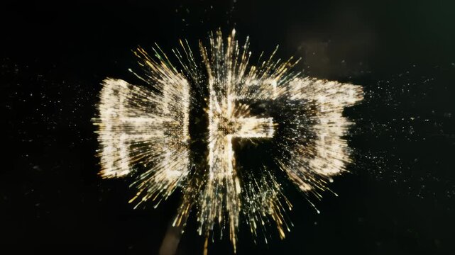 Value and Hft Text Reveal With Sparkling Lights Animation on Black