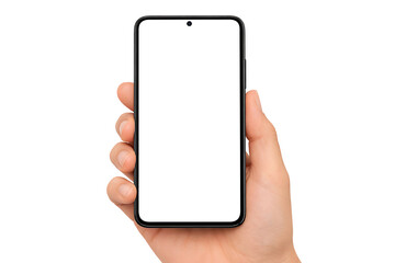 Hand Holding Smartphone With Blank Screen
