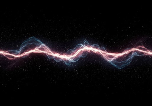 Abstract dark background featuring deep vibrating energy waves and subtle cosmic textures perfect for technology or profound mystical themes ,abstract ,flow ,profound