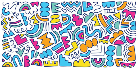 Hand drawn abstract shape doodle vector illustration
