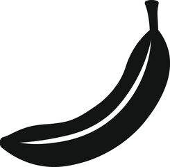 Golden Curved Silhouette A pristine silhouette of a golden curved banana, embodying simplicity and the essence of wholesome nourishment. © Md