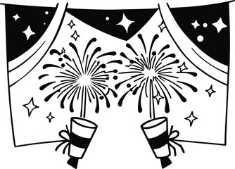 new year  wine glasses