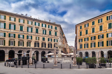 Fototapeta premium Piazza Colombo, Genoa, Italy