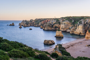 Praia de Dona Ana, one of the beaches of Lagos in the Algarve (Portugal)