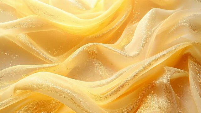 キラキラ光る繊細なオーガンジー布と幻想的な光のグラデーション　黄色