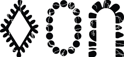 Modern abstract shapes in black and white