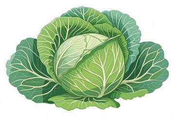 Fototapeta premium Fresh green cabbage vegetable Nice