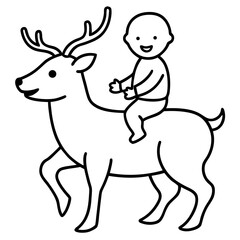 vector illustration of a deer