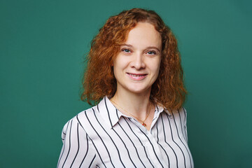  Portrait of beautyful and confident business woman. Application picture.