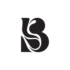 A creative vector logo design with "B" letter .	
