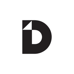 A creative vector logo design with "D" letter .	
