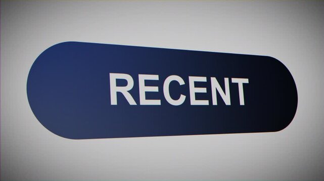 Recent button screen closeup