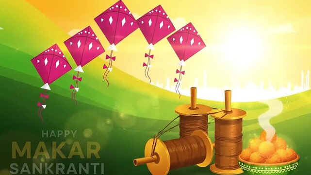 Happy Makar Sankranti kites