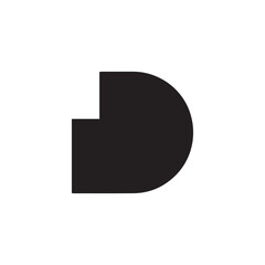 A creative vector logo design with "D" letter .	
