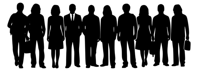silhouettes of  bussiness people