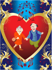 composition with grandparents on their holiday