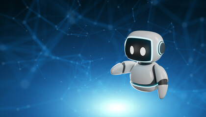 Artificial Intelligence Robot Assistant Representing Modern Automation Technology.