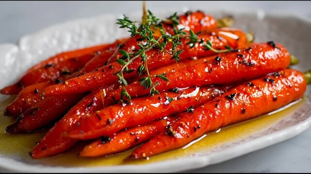 Honey Glazed Carrots With Thyme