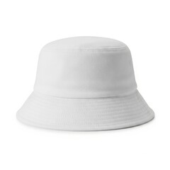 White bucket hat isolated on white background
