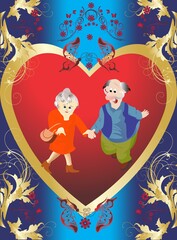 composition with grandparents on their holiday