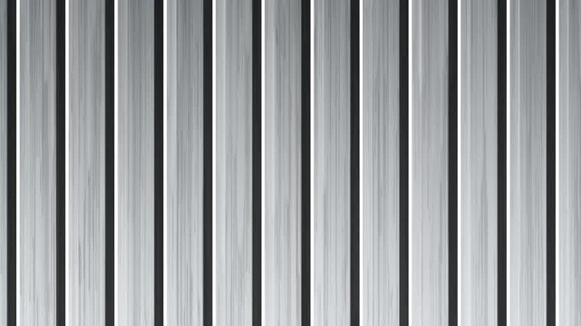 Brushed metal stripes background with vertical silver slats and industrial steel texture seamless loop for modern architectural design 4k video