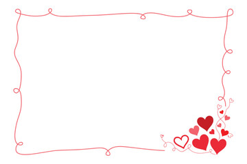 Elegant red heart design for Valentine's Day or love themed projects