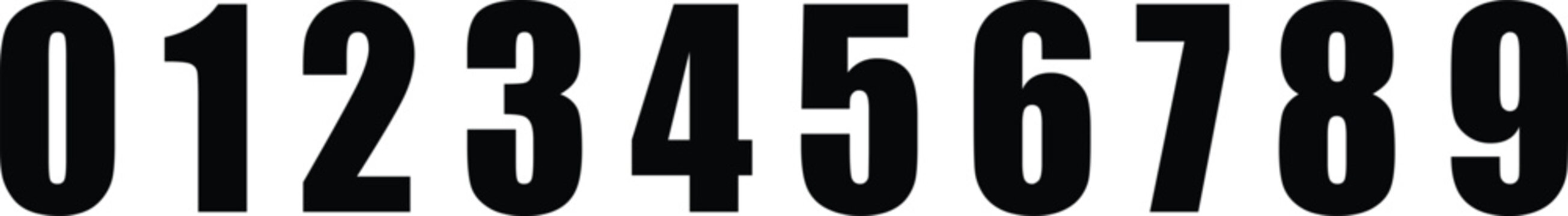 Black digit numbers art template design. 0 1 2 3 4 5 6 7 8 9. Vector Design