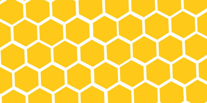 abstract simple yellow honeycomb pattern can be used background.