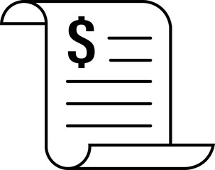 Financial Document Icon - Flat Vector Illustration for UI, UX Projects and Graphic Design