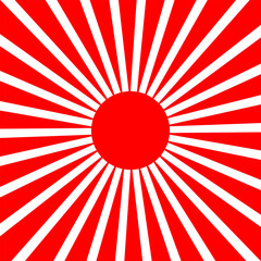 Abstract japanese flag for decoration design, cartoon background sunlight Japan style, sunshine background, vintage sunburst &ndash; stock vector
