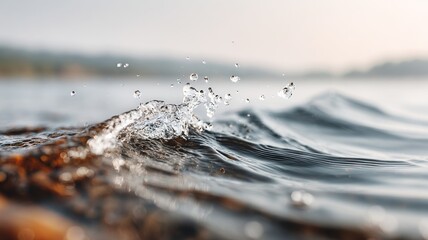 background of gently rippled water with faint out-of-focus debris
