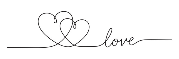 Interconnected hearts symbolize endless love