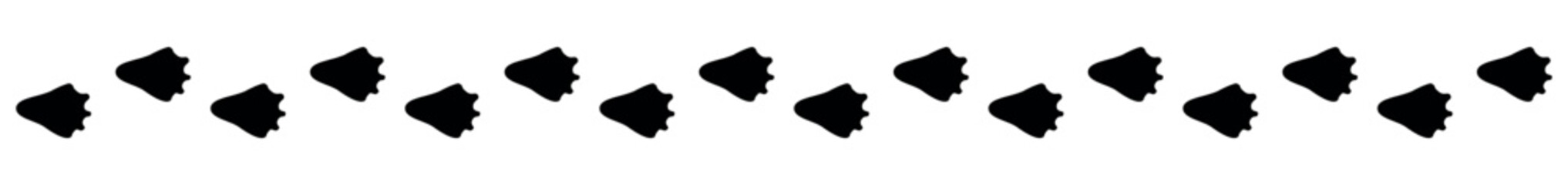 Seamless Duck or Waterfowl Webbed Footprint Pattern Vector Silhouette   Repeating Aquatic Bird Track Trail © Frenzy Studio