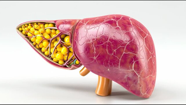 Exploring Liver Anatomy With Detailed Models Showing Internal and External Structures in a Medical Setting