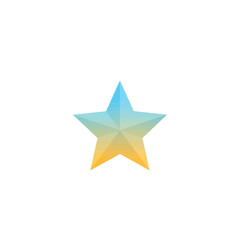 Obraz premium Vibrant gradient star illustration symbolizing excellence and positive feedback, perfect for rating systems or a modern decorative design element
