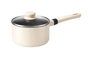 White Saucepan With Glass Lid