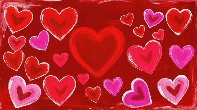 Cartoon Heart Beackground for Valentines Day
