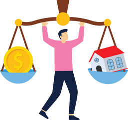 Vector IconMonthly expenses such as home loan. house rent, car payment, water bill, electricity bill, telephone. taxes bill, life insurance premium payment.
